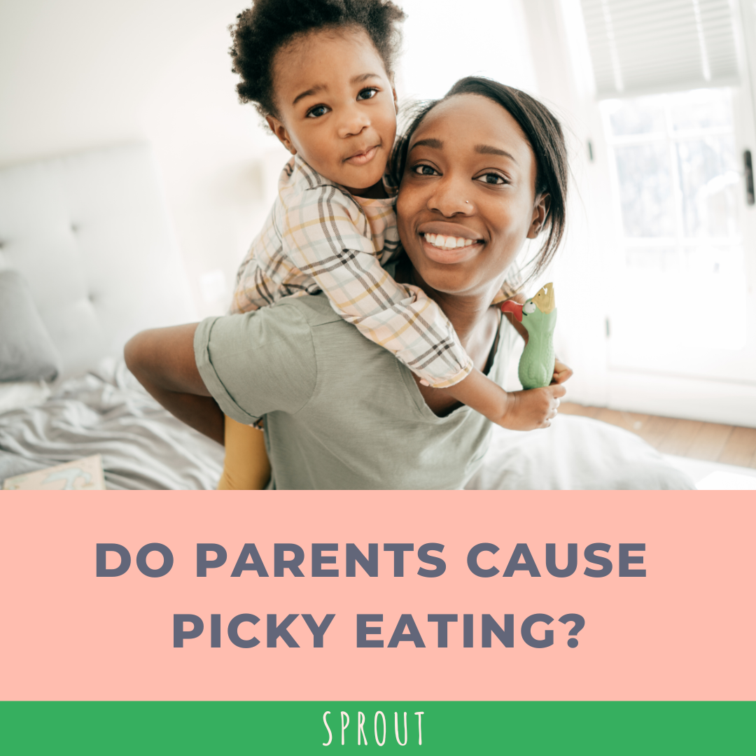 parent and child for an article on whether parents cause picky eating